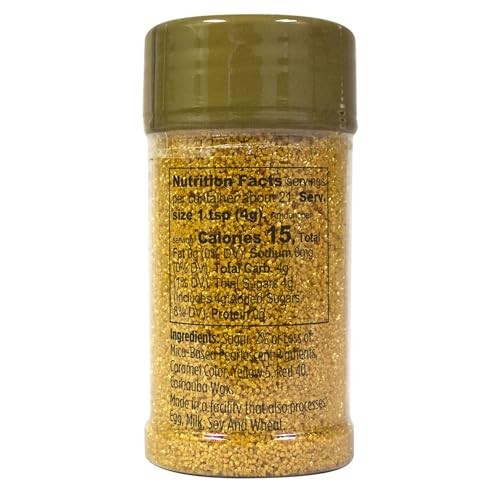 Wilton Gold Sanding Sugar Sprinkles, Cake Decorating, 2.9 Oz (85g)