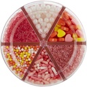 Wilton Pink  Yellow and White 6-Cell Sprinkle Mix  7.30 Oz.