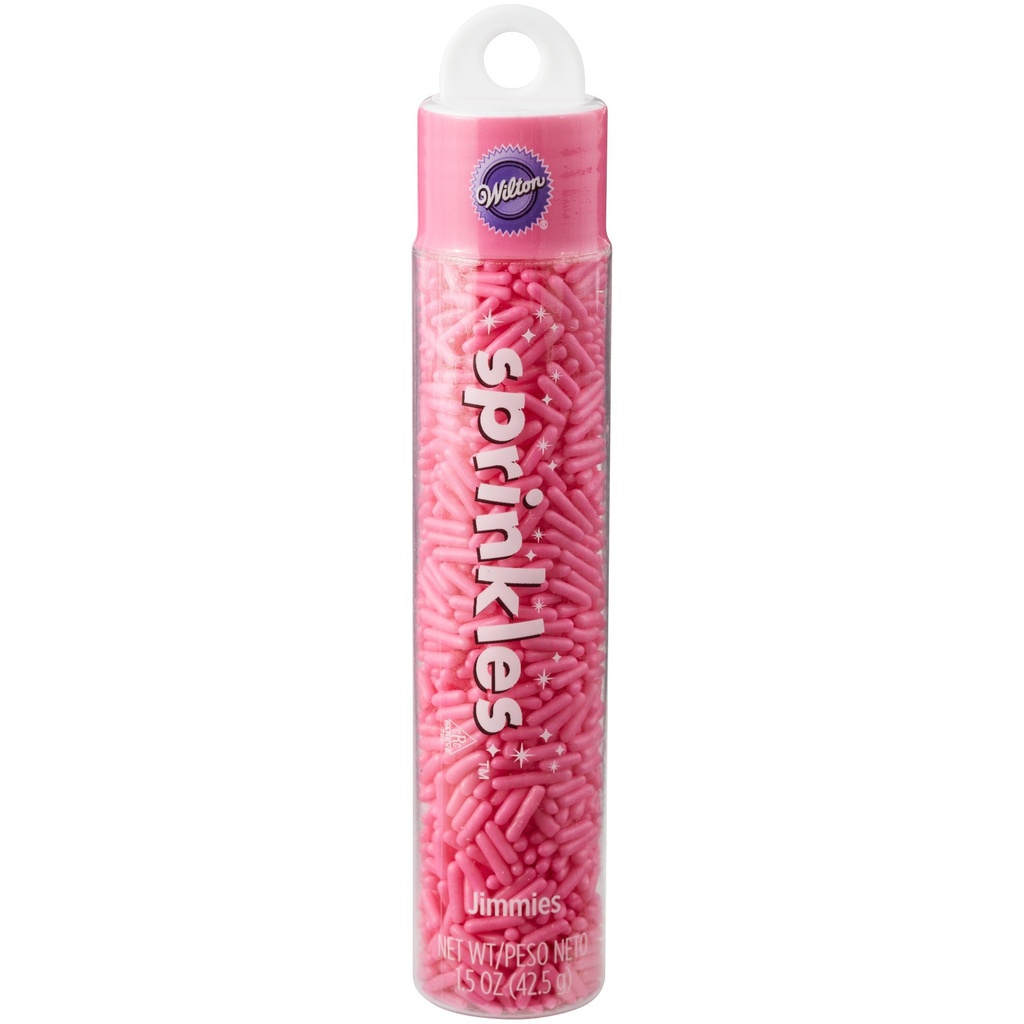 Wilton Pink Jimmies Sprinkles  1.5 Oz