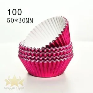 #PK1326 - Foil Cupcake Liners 100ct - Pink
