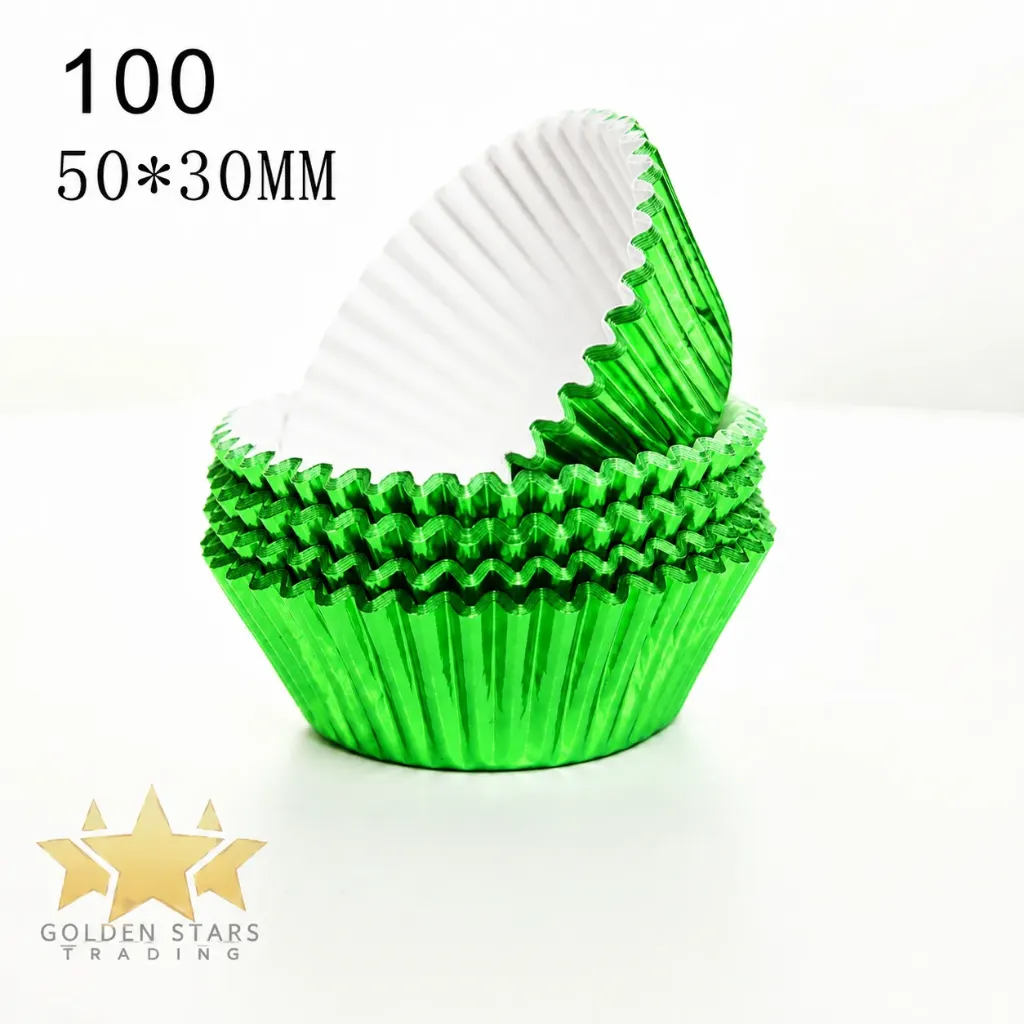 #PK8509 - Foil Cupcake Liners 100ct - Green