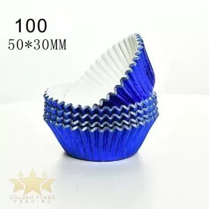 #PK1851 - Foil Cupcake Liners 100ct - Blue