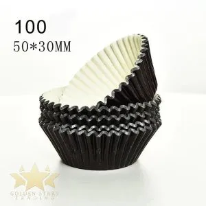#PK5813 - Foil Cupcake Liners 100ct - Black