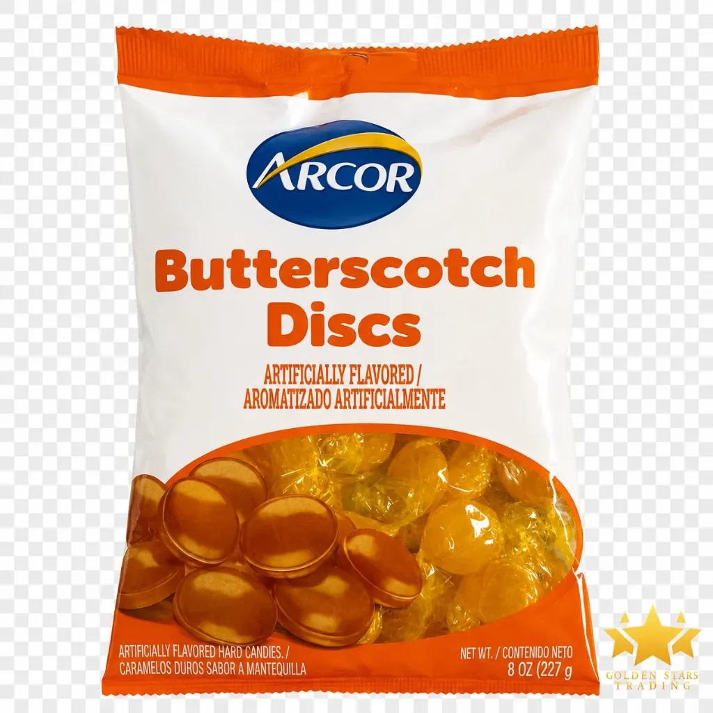 #CN0682 - Arcor Butterscotch Discs 227g