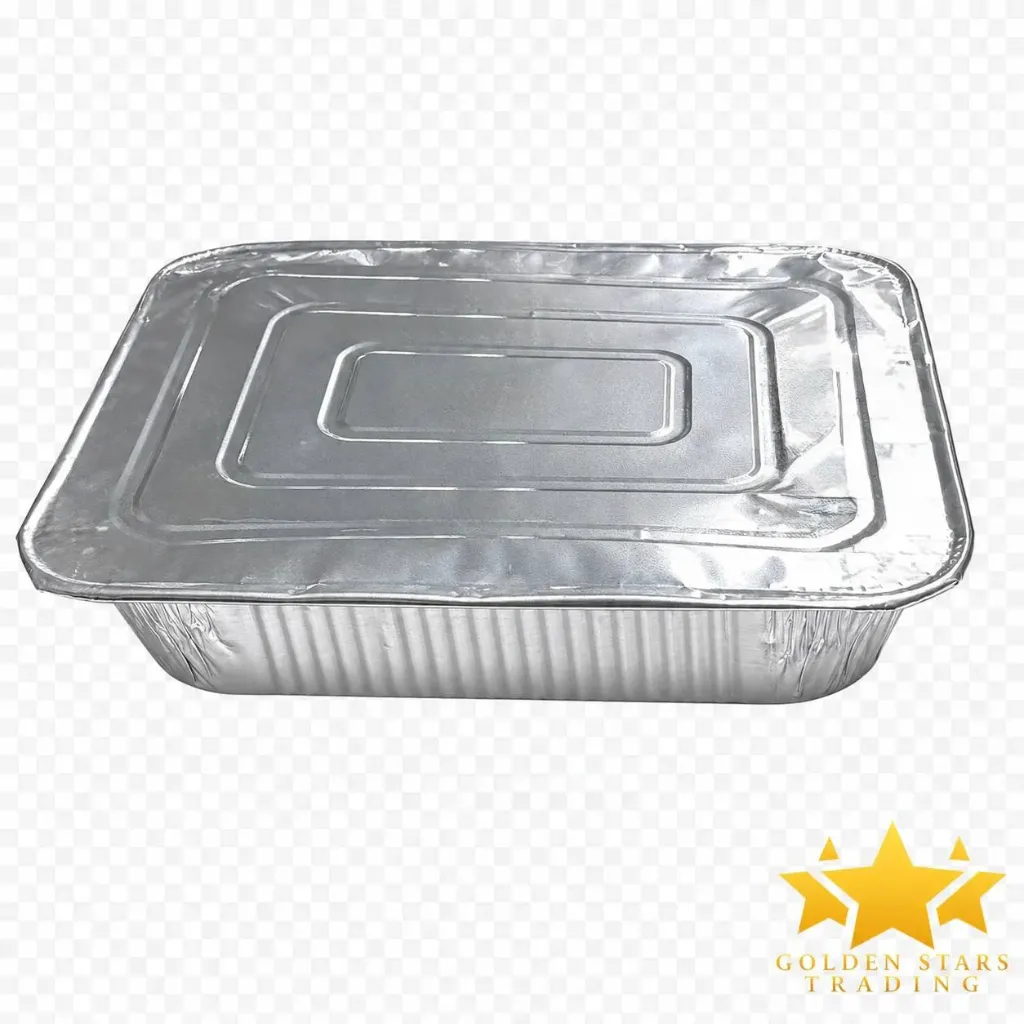#PK0126 - Half Sheet 2.5" Deep Aluminum Foil Pan with Lid