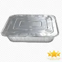 #PK0126 - Half Sheet 2.5" Deep Aluminum Foil Pan with Lid