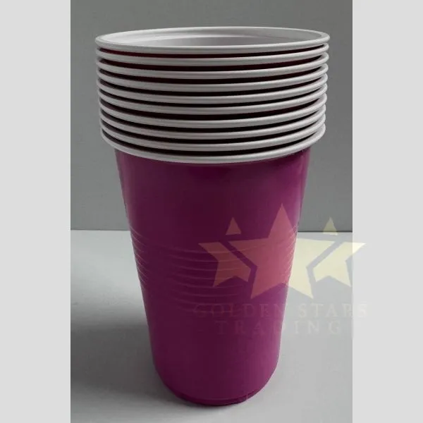#PS9995 - Plastic Party Cups - Dark Pink 10ct