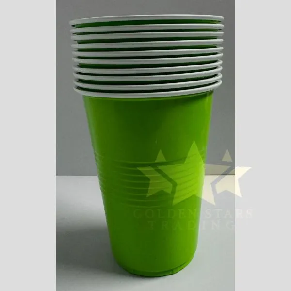 #PS8118 - Plastic Party Cups - Green 10ct