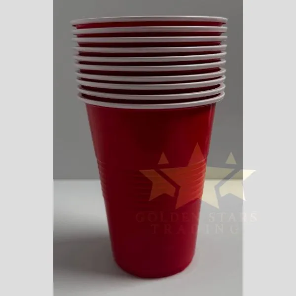 #PS0227 - Plastic Party Cups - Red 10ct