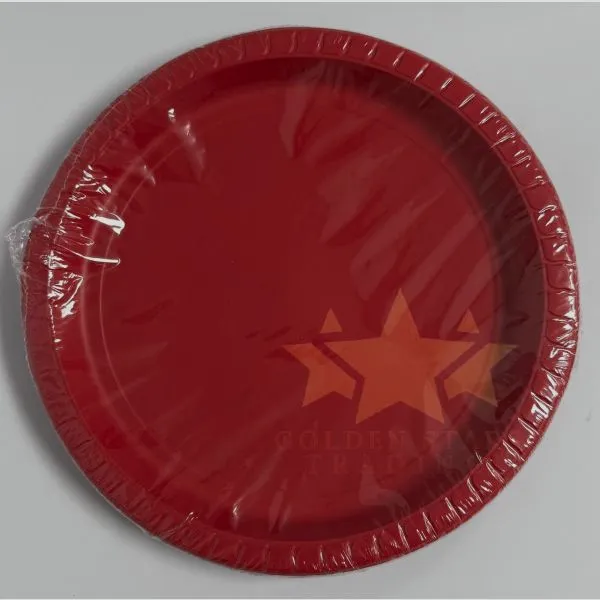 #PS6737 - Plastic Party Tea Plates 7" - Red 10ct
