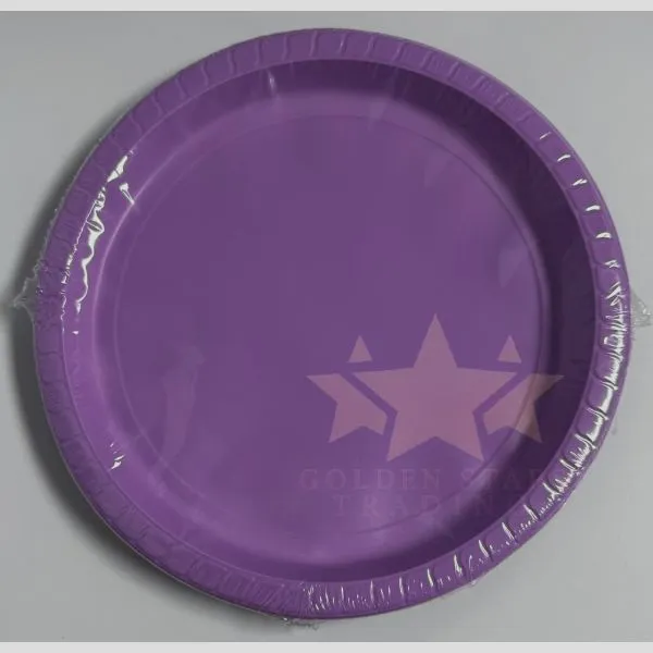 #PS2638 - Plastic Party Tea Plates 7" - Light Purple 10ct