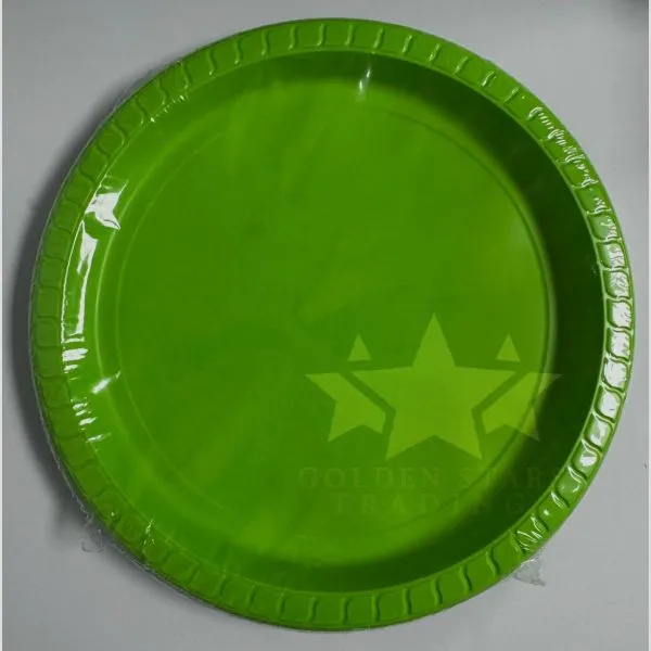 #PS7470 - Plastic Party Dinner Plates 9" - Light Green 10ct