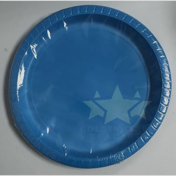 #PS5934 - Plastic Party Dinner Plates 9" - Light Blue 10ct