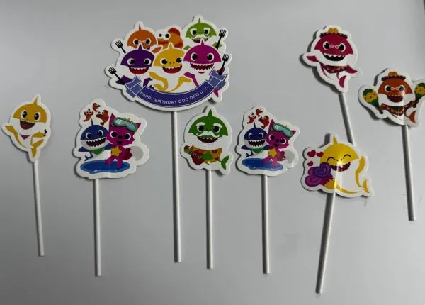 #CT0633 - Baby Shark Cake Toppers Set
