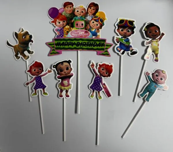 #CT6933 - Cocomelon Cake Toppers Set