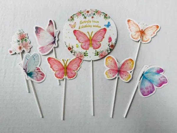 #CT9073 - Butterfly Cake Toppers Set