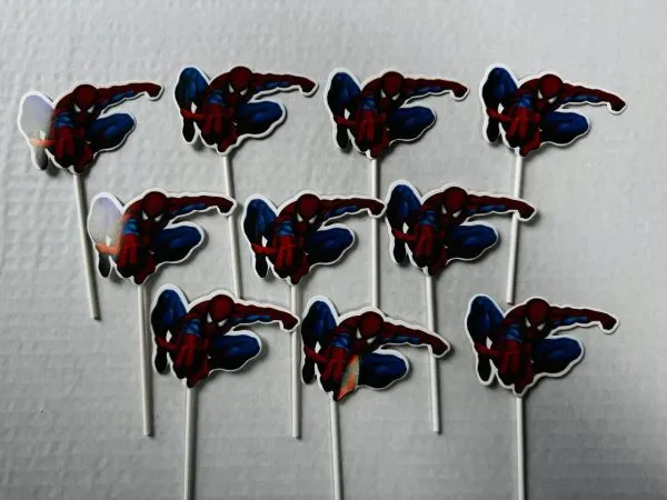 #CT0370 - Spiderman Cupcake Toppers Set