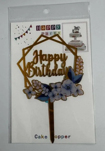 #CT3127 - Acrylic Happy Birthday Cake Topper