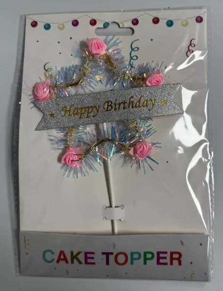 #CT7570 - Happy Birthday Cake Topper - Star