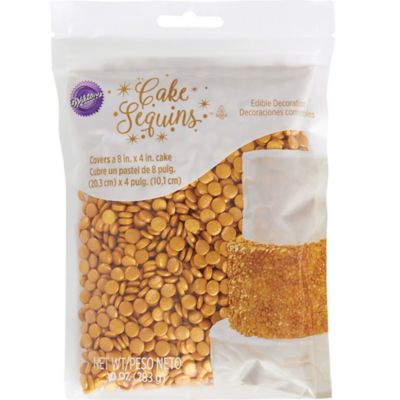 #CS1270 - Wilton Gold Sequins Sprinkles 10 Oz (283g)