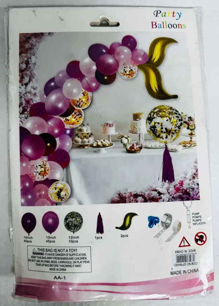[GPW4901] #PS1707 - Pink Mermaid Balloon Set