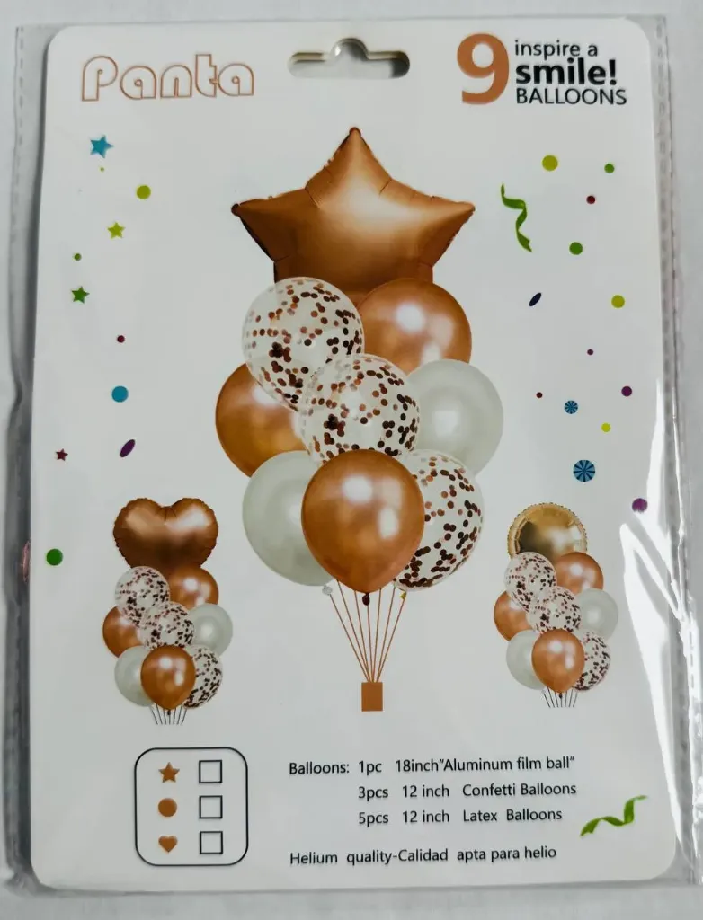 #PS9846 - 9pc Balloon Set - Rose Gold