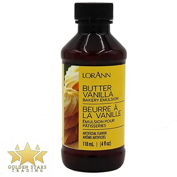 #FL2085 - LorAnn Butter Vanilla Bakery Emulsion 4 Oz (118ml)