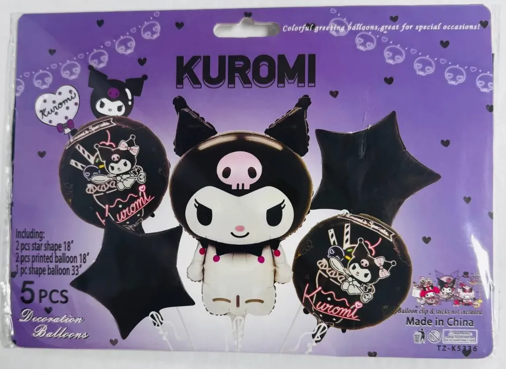#PS7168 - Kuromi Foil Balloon Set (5ct)