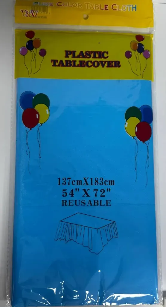 #PS2266 - Plastic Tablecover - Blue 54"x72"
