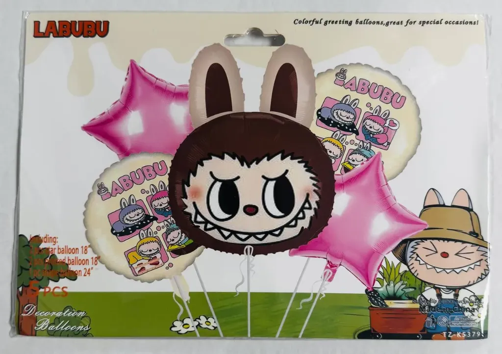 #PS9482 - Labubu Foil Balloon Set 5ct