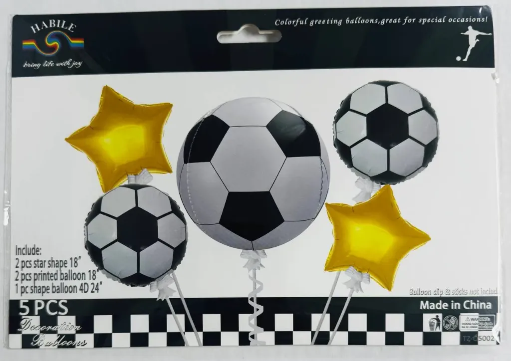 #PS9699 - Football Foil Balloon Set 5ct