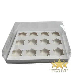 #PK4657 - Clear Cupcake Box with Insert - 12 Cavity