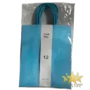 #PS9766 - Kraft Paper Bag with Handle - light Blue (12ct) - Medium