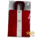 #PS9589 - Kraft Paper Bag with Handle - Red (12ct) - Medium