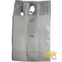 #PS9958 - Kraft Paper Bag with Handle - White (12ct) - Medium