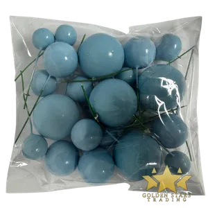 #CT2261 - Faux Ball Toppers 20ct - Light Blue
