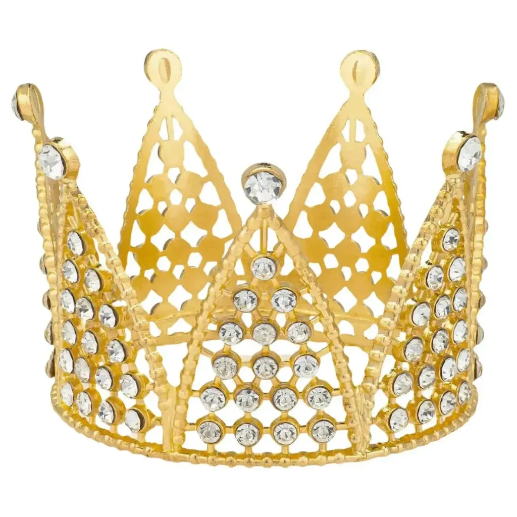 #CT8747 - 3.5" Gold Crown Topper - Medium