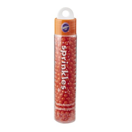 #CS9779 - Wilton Orange Jumbo Nonpareils Sprinkles 1.8 Oz (51g)