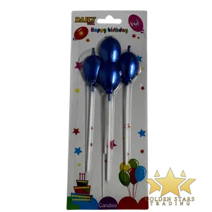 #PS0201 - 4 Pcs Blue Balloon Candles