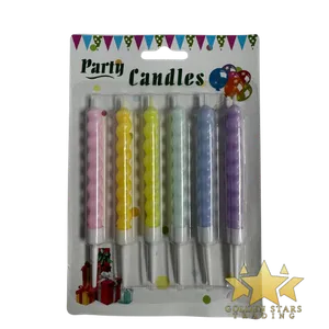 #PS0080 - 6 Pcs Pastel Colours Twist Candles