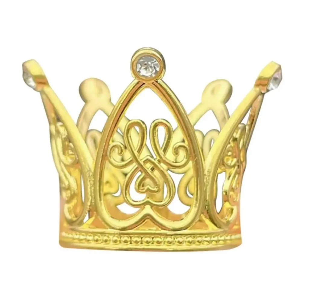 #CT3357 - 1.5" Gold Crown Topper - Mini