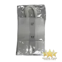 #PS7464 - Kraft Paper Bag with Handle - White (12ct) - Small
