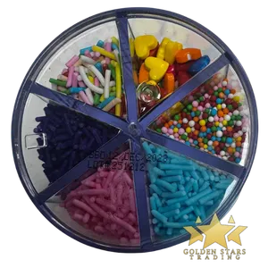 #CS2929 - Karibbean Flavours Mixed Compartment Container Sprinkles 200g - Style 1