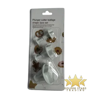 #HH4136 - 3 Pcs Leaf Plunger Cutter Set