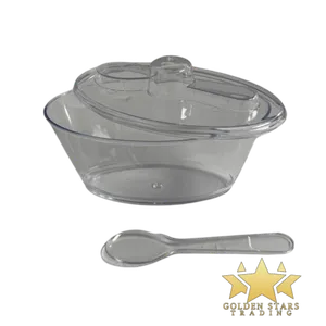 #PK2940 - Dessert Cup with Lid and Spoon Set (24ct)