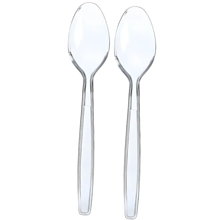 #PS1277 - Clear Small Plastic  Tea Spoons (100ct)