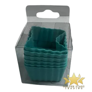 #HH3005 - 6 Pcs Silicone Square Cups