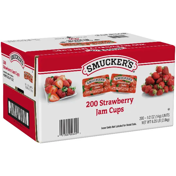 #FS1564 - Smucker's Strawberry Jam Portion Cups 0.5oz (200ct)