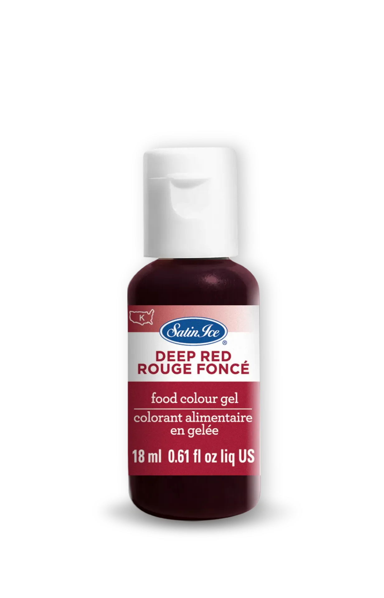 Satin Ice, Food Colour Gel 0.61 Oz (18ml) - Deep Red