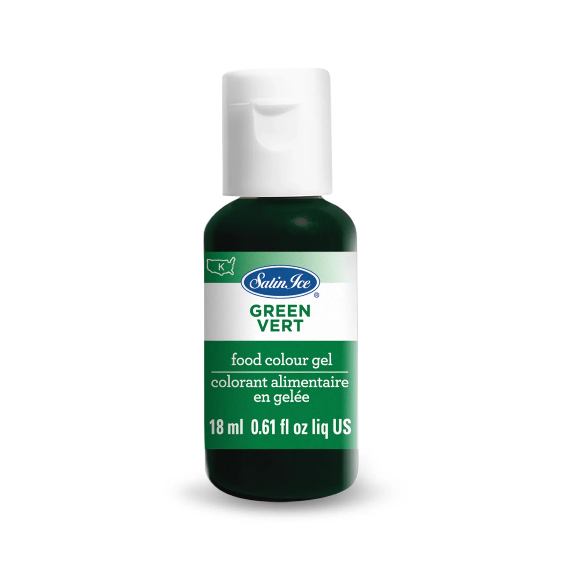 Satin Ice, Food Colour Gel 0.61 Oz (18ml) - Green